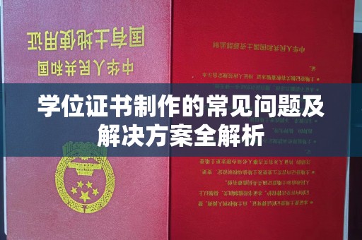 洮北学位证书制作的常见问题及解决方案全解析