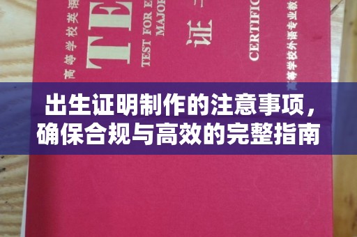 洮北出生证明制作的注意事项，确保合规与高效的完整指南
