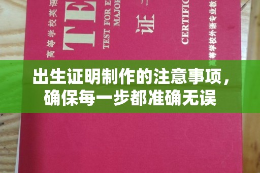 洮北出生证明制作的注意事项，确保每一步都准确无误