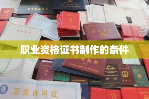 洮北职业资格证书制作的条件